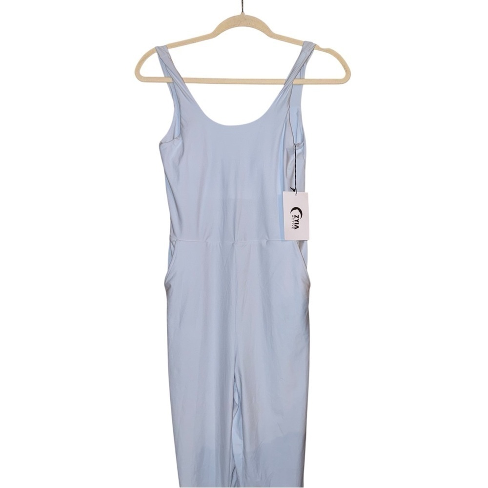 NWT ZYIA Active Women's Hermosa Jumpsuit Romper in Pacific Blue Size XS FLAW - Picture 8 of 16